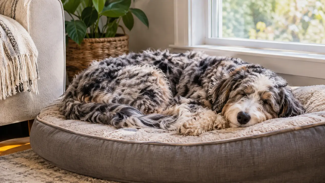 How to pick a washable bed for a shedding curly dog