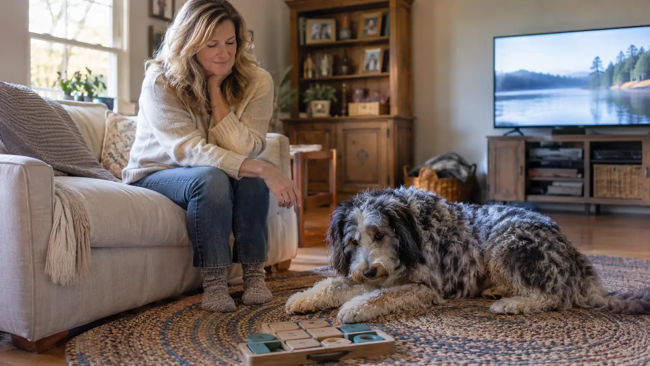 Outward Hound Nina Ottosson Dog Brick Review: Months of Daily Use on an Aussiedoodle